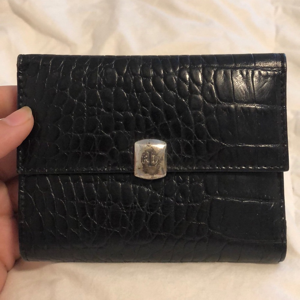 Vintage Ralph Lauren leather snake print wallet